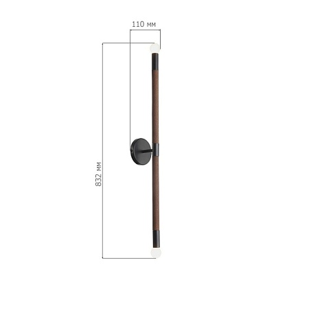 Светильник настенный ST-Luce Черный, Коричневый E14 2*40W SL6226.401.02 - фото