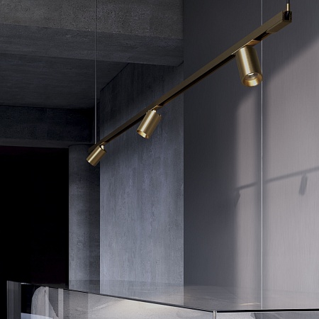 Brass Line Трековый светильник 10W 3000K латунь 85525/01 Elektrostandard - фото