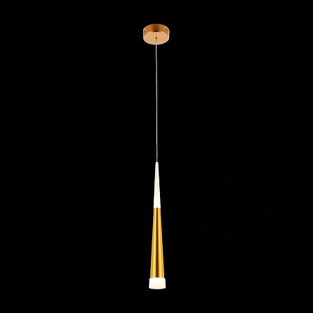 Светильник подвесной Золотистый/Золотистый, Белый LED 1*7W 3000K SLE200103-01 - фото