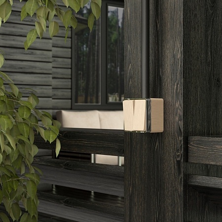 Выключатель двухклавишный влагозащищенный Gallant (шампань рифленый) W5020210 - фото