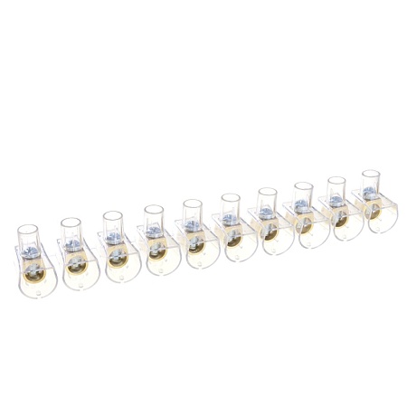 Зажим винтовой концевой изолированный КЗВИ-16 500В, 76А, 10 контактов, поликарбонат  LD228-76А - фото