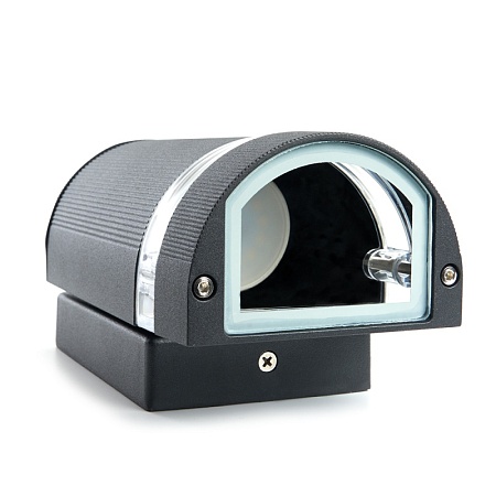 Светильник садово-парковый Feron DH1701, на стену вверх,  GU10 230V, черный - фото