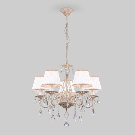 Подвесной светильник Eurosvet 10054/5 белый с золотом - фото