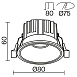 Встраиваемый светильник Technical Round DL058-12W3K-W - фото