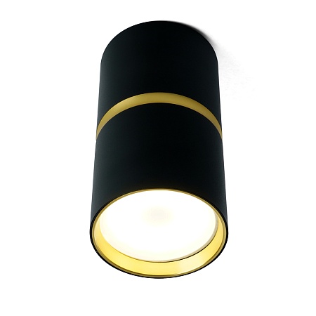 Светильник потолочный Feron ML186 Barrel ZEN MR16 GU10 35W 230V,  чёрный, золото - фото