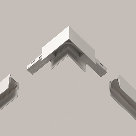 Коннектор питания угловой 15см Exility белый - фото