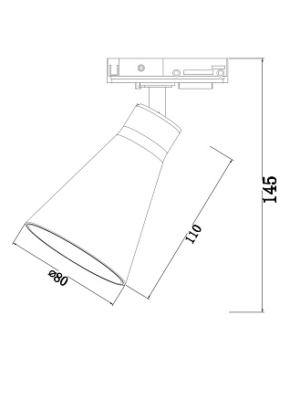 Трековая система Technical встраиваемая однофазная (220 Вольт) чёрная 300x300x300 TS-Z-300-TR022-1-GU10-B