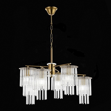 Светильник подвесной Латунь/Прозрачный E14 6*40W SLE1122-303-06 - фото