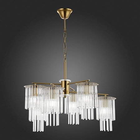 Светильник подвесной Латунь/Прозрачный E14 6*40W SLE1122-303-06 - фото