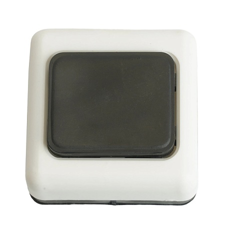 Выключатель-кнопка для проводного звонка FERON DB-104, черно-белый - фото