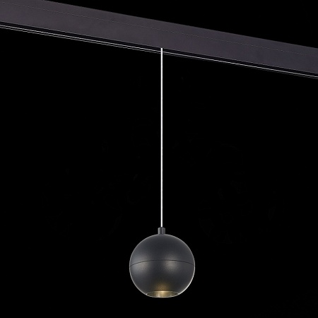 Магнитный трековый светильник подвесной Черный LED 1*12W 4000K 750Lm Ra>80 36° IP20 D10 ST354.443.12 - фото