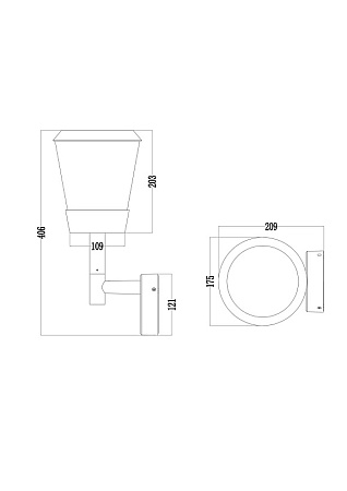 Настенный светильник (бра) Outdoor Faro O039WL-01B - фото