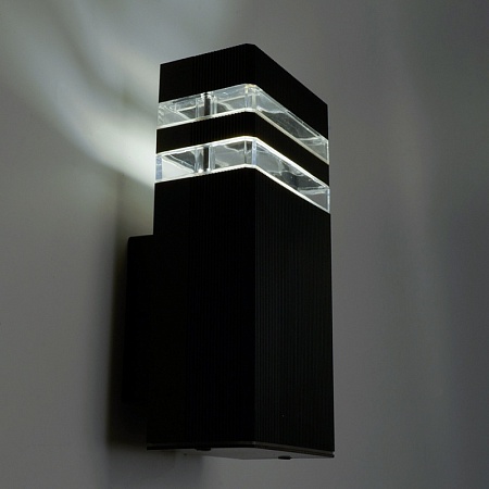 Светильник садово-парковый Feron.ONE DH0806-P, на стену вверх,  GU10 220-240V, черный пластик - фото