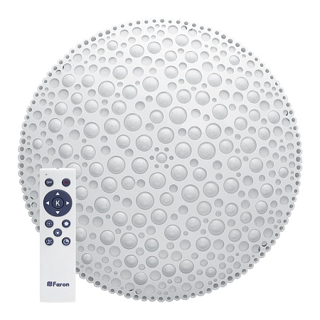 Светодиодный управляемый светильник накладной Feron AL3389 Dots тарелка 72W 3000К-6000K белый - фото