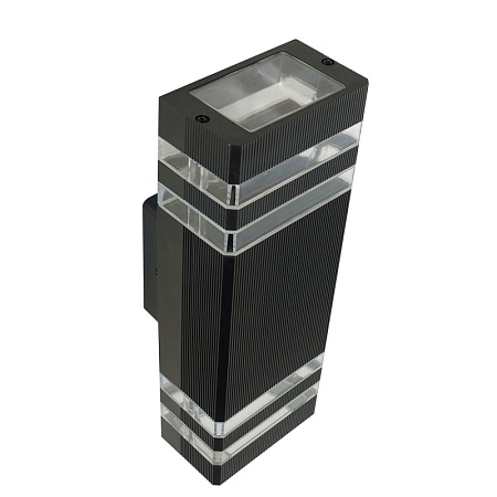 Светильник садово-парковый  Feron.ONE DH0807-P, на стену вверх/вниз,  2*GU10 220-240V, черный пластик - фото