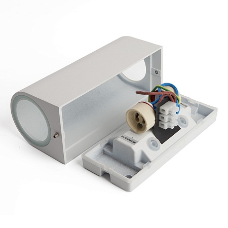 Светильник садово-парковый Feron DH015,на стену, 2*GU10 230V, белый - фото