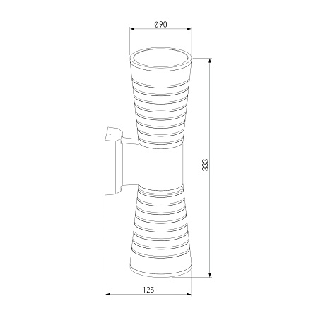 Настенный светодиодный светильник Tube double черный IP54 1502 TECHNO LED Elektrostandard - фото