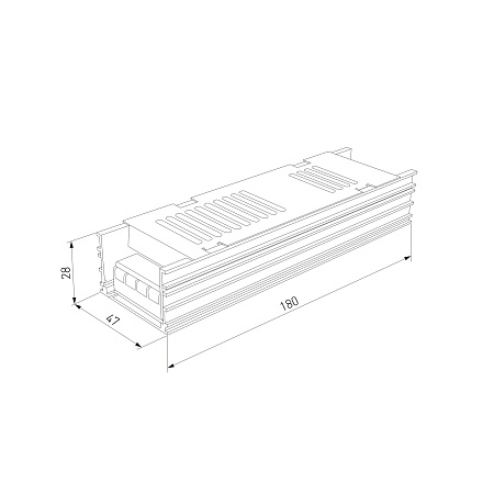 Блок питания для светодиодной ленты 12V 150W Трансформатор 12V 150W Elektrostandard - фото