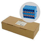 Зажим блочный (групп) для распред.тока нагрузки push-in на 12 точек, сеч 2,5 мм2, 450V, 24А, синий LD580 PTFIX 12/25