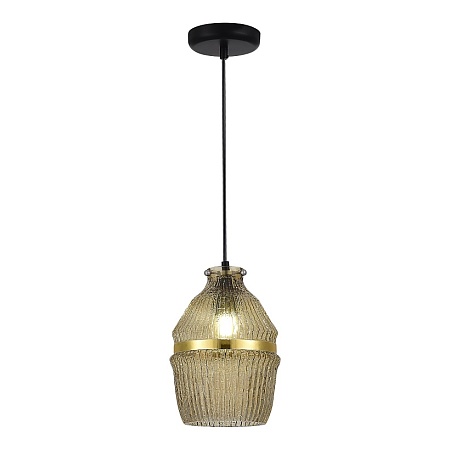 Светильник подвесной ST-Luce Черный/Янтарный E27 1*40W SL1661.403.01 - фото