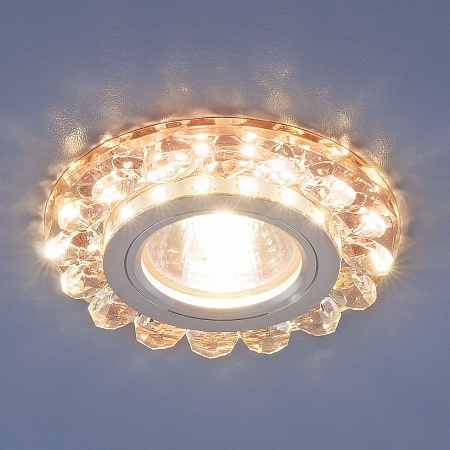 Точечный светильник с LED подсветкой 6036 MR16 GD золото - фото