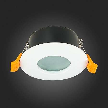 Св-к встр. Белый GU10 1*50W IP44 D84xH50 220V Без ламп ST213.508.01 - фото