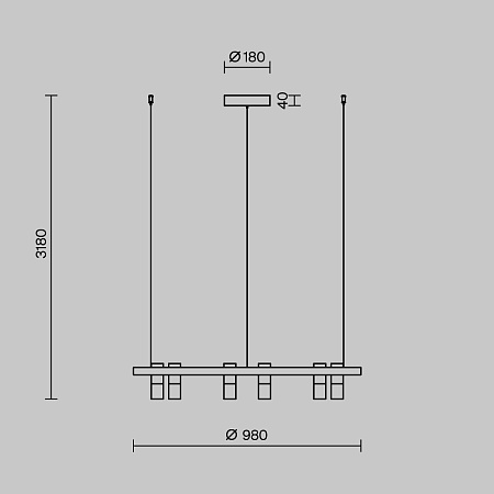 Подвесной светильник Maytoni Satellite MOD102PL-L42BK - фото