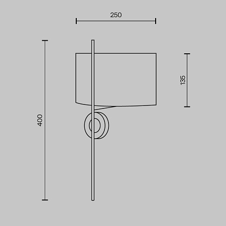 Настенный светильник (бра) Maytoni MOD437WL-02BG - фото