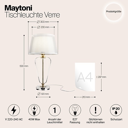 Настольный светильник Maytoni Verre Z005TL-01BS - фото