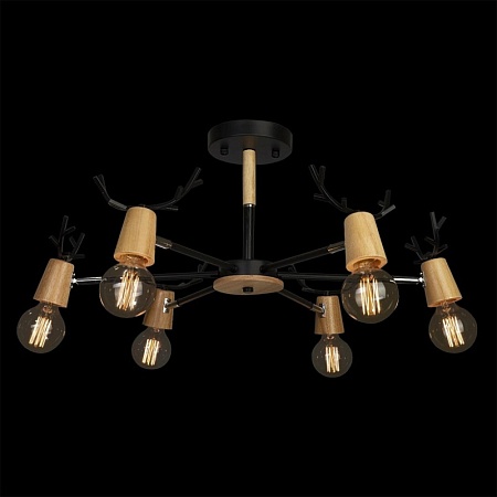 10024/6 Black Люстра на штанге LOFT IT Sven - фото