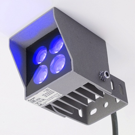 Светодиодный светильник ландшафтно-архитектурный Feron LL-895  AC220-240 4W синий IP66 квадрат - фото