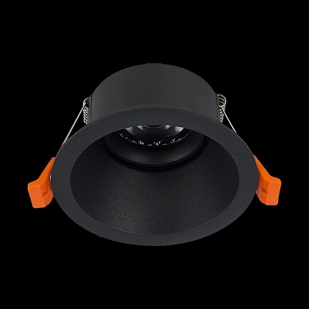 Св-к встр. Черный GU10 1*50W D103xH52 220V Без ламп ST207.408.01 - фото