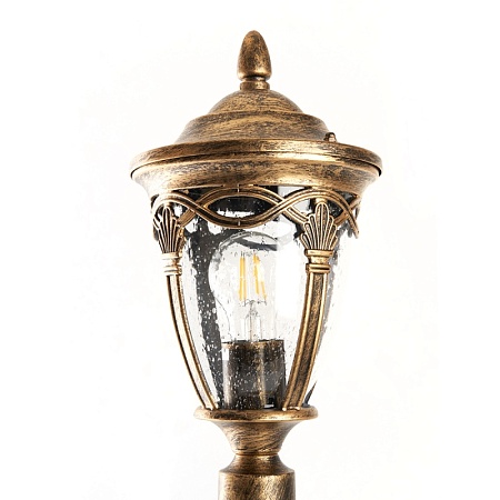 Светильник садово-парковый Feron PL686 столб 60W 230V E27, черное золото - фото