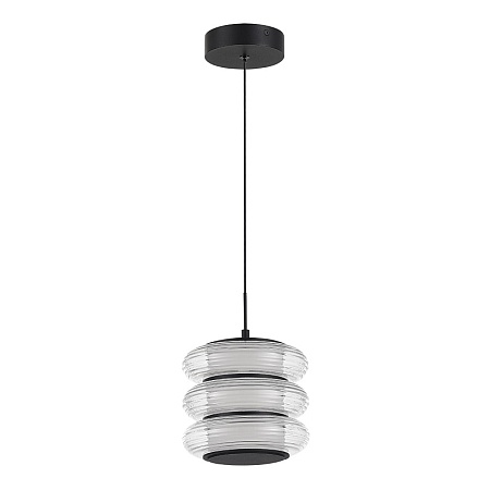Светильник подвесной ST-Luce черный/прозрачный LED 1*16W 3000K SL6239.403.03 - фото