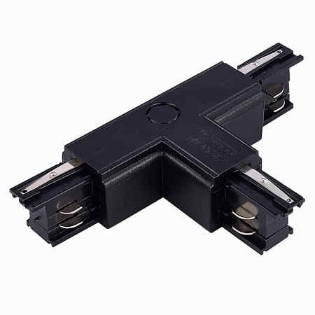 Т-образный токоподвод левый 1 для трехфазного шинопровода ST-Luce Черный ST030.409.16L1 - фото