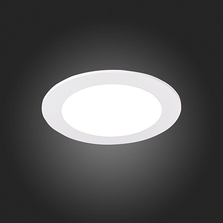 Св-к встр. Белый LED 1*9W 3000K 585Lm Ra80 110° IP20 D145xH8 90-265V ST209.538.09 - фото