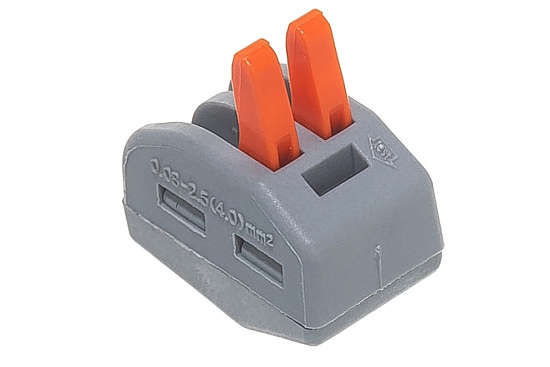 Cтроительно-монтажная клемма 2-проводная STEKKER, LD222-412 (5 штук в упаковке) - фото