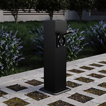 Столб уличный 4 розетки ST-Luce черный 3500W SL9012.415.00 - фото