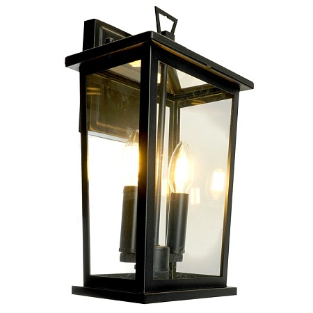 Светильник садово-парковый Feron PL751 на стену вниз  60W E14 230V, черный - фото