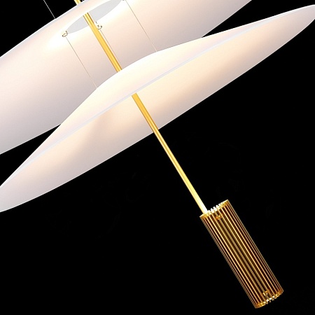 Люстра подвесная ST-Luce Золотистый/Белый LED 1*15W 3000K SL6101.223.01 - фото