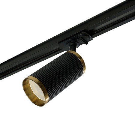 Светильник Feron AL174 трековый однофазный на шинопровод под лампу GU10, черный античное золото - фото