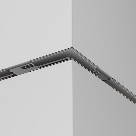 Коннектор внешний Exility встраиваемый под ГКЛ 12,5мм, черный - фото