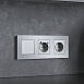 W0032965/ Рамка на 3 поста Slab (серебро матовый) W0032965 - фото
