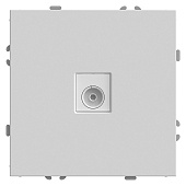 Розетка телевизионная 1-местная (механизм), STEKKER, 75 Ом, 5-862МГц, серия Эмили, RST00-5108-01, белый фарфор, soft touch