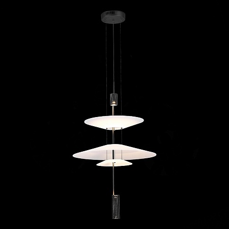 Люстра подвесная ST-Luce Черный/Белый LED 1*15W 3000K SL6101.413.01 - фото