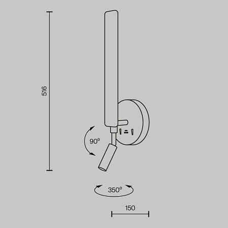 Настенный светильник (бра) Maytoni MOD214WL-L8B3K1 - фото