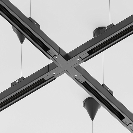 Коннектор Х-образный Trinity черный - фото