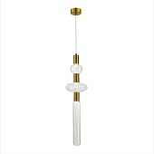 Светильник подвесной ST-Luce Латунь/Золотой, Прозрачный LED 3*3W 3000K SL6117.203.03