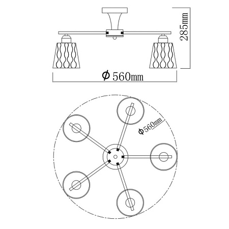 Люстра потолочная De City Вита 220013005 - фото