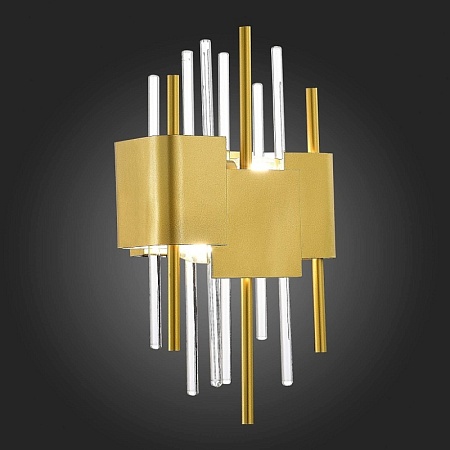 Бра ST-Luce Матовое золото/Матовое золото,Прозрачный E14 2*40W SL1633.201.02 - фото